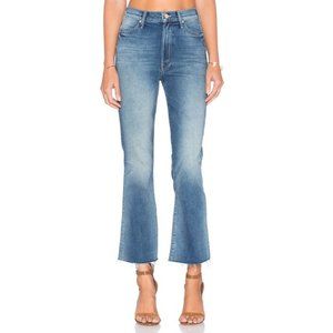 MOTHER the Hustler Ankle Fray in smoke em jeans